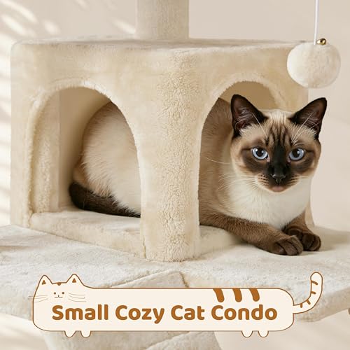 70in Multi Level Sturdy Cat Tree (Beige / 70in)