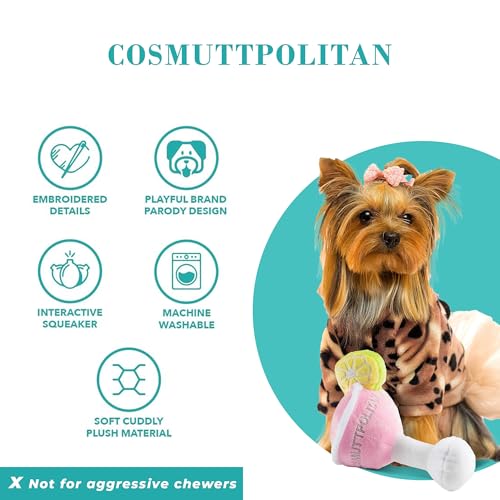 Cosmuttpolitan Plush Dog Toy (Cosmuttpolitan (Pink))