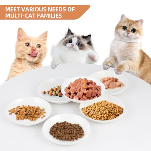 6 Pack Cat Food Bowl (White-E)