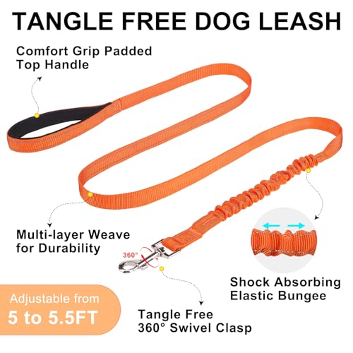 Dog Harness for Large Dogs (Orange / L: Chest 26"-32")