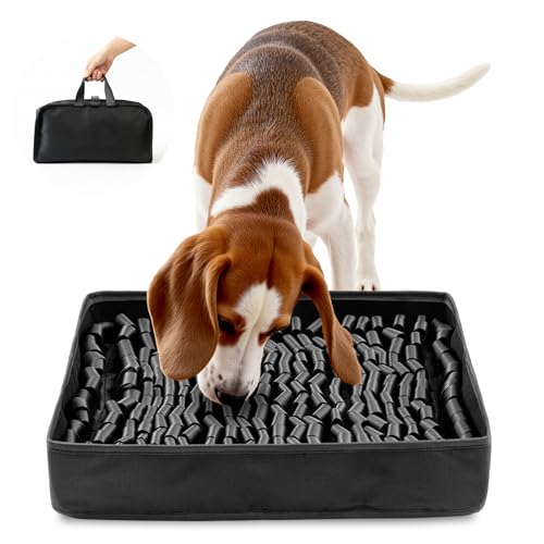 Snuffle Mat for Dogs (Black / 14"L x 12"W)