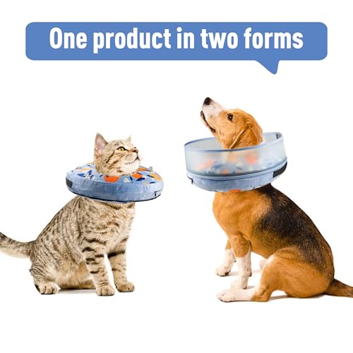 Inflatable Dog Cone (M / Orange)
