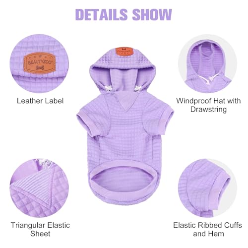 Dog Hoodies Sweater for Large Dogs (Purple / L (Back: 20",Chest: 28", Neck: 17"))