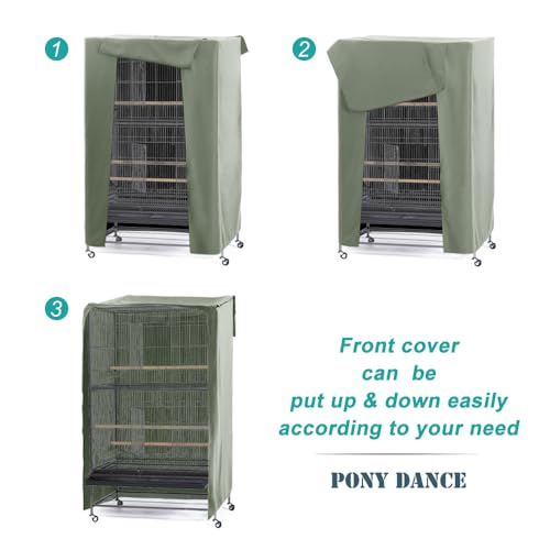 Pets Product Universal Birdcage Cover Blackout (35.0"L x 25.0"W x 47.0"H / Sega Green)