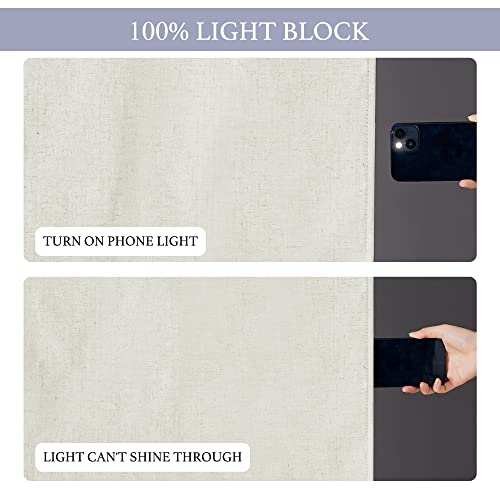 100% Blackout Curtains Sidelight Window (Ivory / 12"W x 69"L (Pack of 1))
