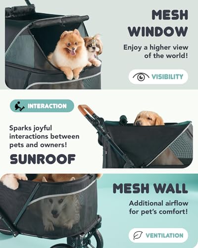Pet Stroller for Large Dogs up to 110lbs
