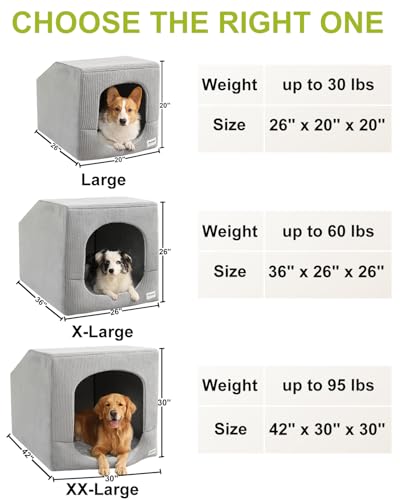 Indoor Dog House Small Sized Dog Tent with Dog Cave Bed 26x20ines (Large (26"L x 20"W x 20"Th))