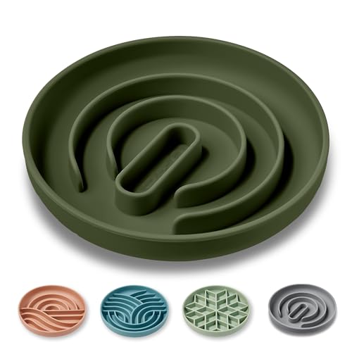 Slow Feeder Dog Bowl (Camo Green)
