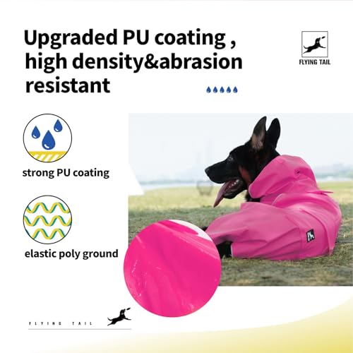 Easy Sporting Dog Raincoat with Soft Non (Small / Pink)
