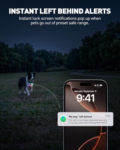 Pet Tracker for Dogs Cats (Black)