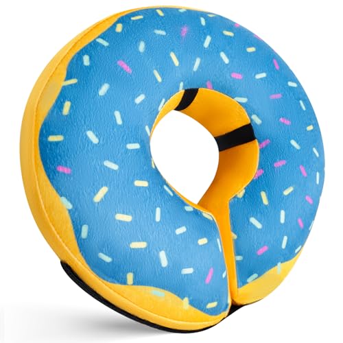 Inflatable Dog Cone Collar for After Surgery (Yellow/Blue Cheese / Small (Neck: 6"-11"))