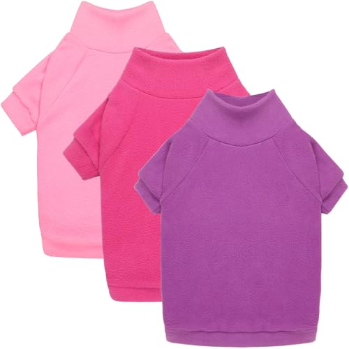 3 Pack Dog Sweaters for Large Dogs (X-Large / Pink Hotpink Purple)