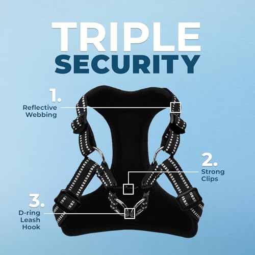 Voyager Step in Flex Adjustable Dog Harness (Harness (Black) / M)
