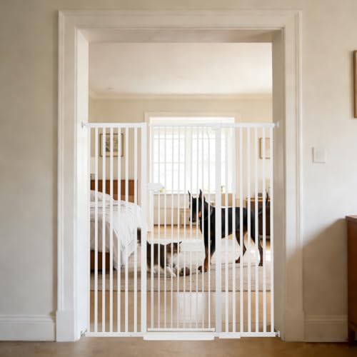 Extra Tall Cat Gate 55.12" High 29.92" (55.12" H-white / 29.92"-59.44" W)