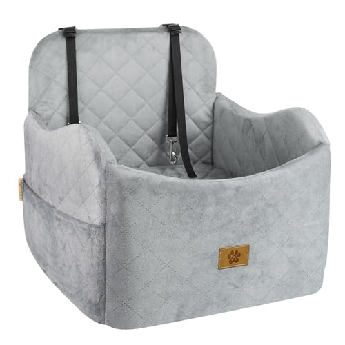 Dog Car Seats for Small Dogs Up to 35 lbs (Grey)