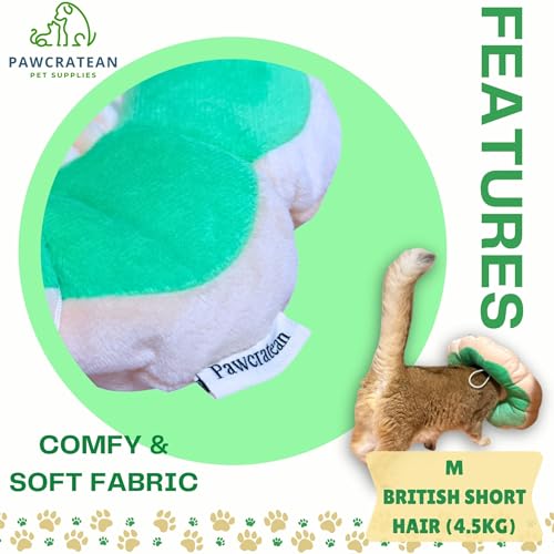 Adjustable Comfy Flower Style Elizabeth Collar for Cats Puppies Soft Recovery Cone Pet Protective Neck Collar (Green / Samll)