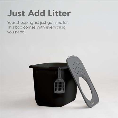 Large Top Entry Cat Litter Box (Top Entry / Black)