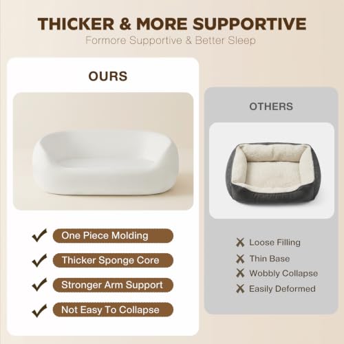45D Orthopedic Memory Foam Dog Bed Sofa Set with 3 Washable Cover (Dark Grey+Light Grey+Beige)