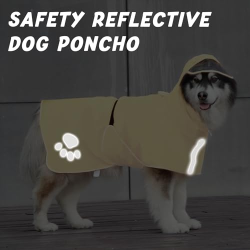 Dog Raincoat Hooded Slicker Poncho (Small / Light Yellow)