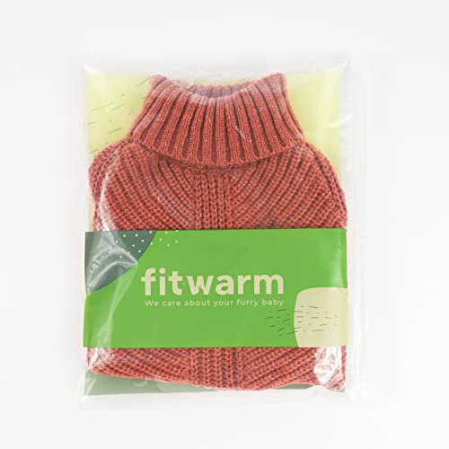 Thermal Knitted Dog Sweater Doggy Winter Coat Pet Clothes Doggie Turtleneck Jacket Puppy Outfits Cat Sweatsuit Red Small (Small / Red)