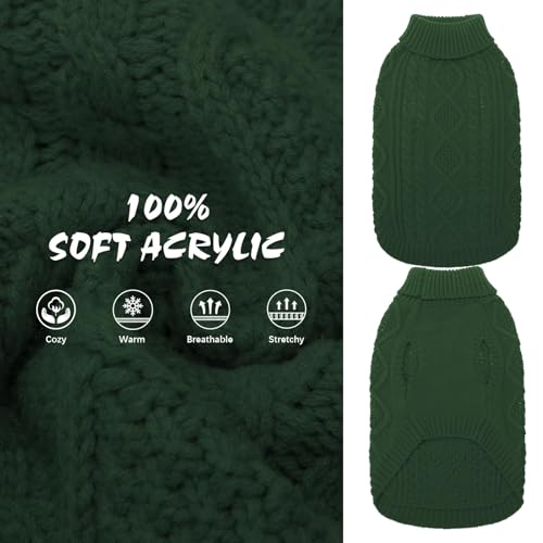 Dog Sweater for Medium Large Dogs (DarkGreen / Medium/Large)