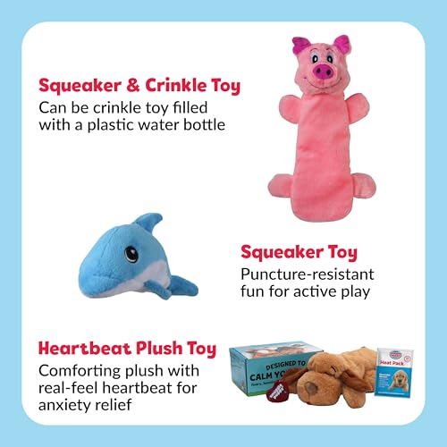Snuggle Puppy Heartbeat Toy with 2 Tender (Biscuit Bundle 1)