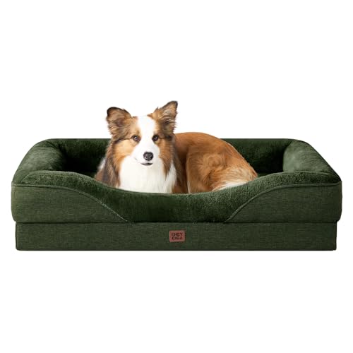 Orthopedic Dog Bed for Large Dog (Dark green / 41x27x7.5)