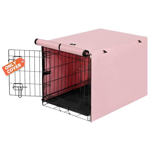 Dog Crate Cover Waterproof Kennel Cover (42.9"L x 28.3"W x 30.3"H / Pink)