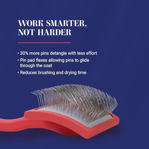 Big G Dog Slicker Brush for Dogs (Large / Coral)