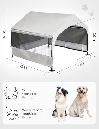 Dog House Outdoor (XXL Tent (48"D x 48"W x 39"H) / Grey)