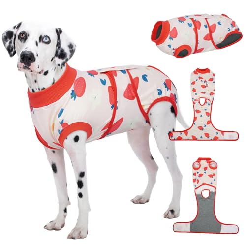 Dog Recovery Suit (Strawberry Red / X-Large)