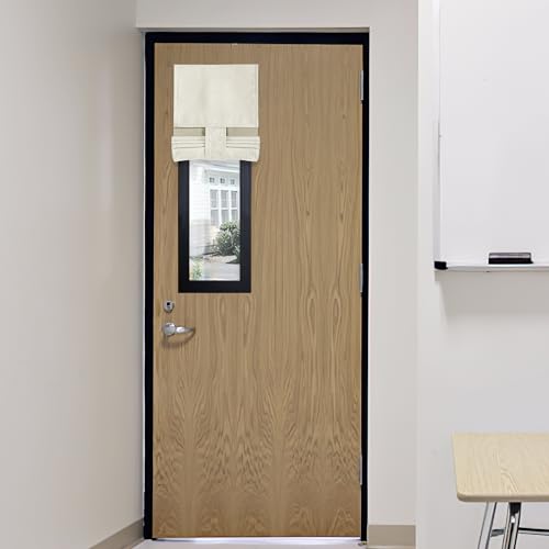 Classroom Door Window Cover (Ivory / 8"W x 36"L (Pack of 1))