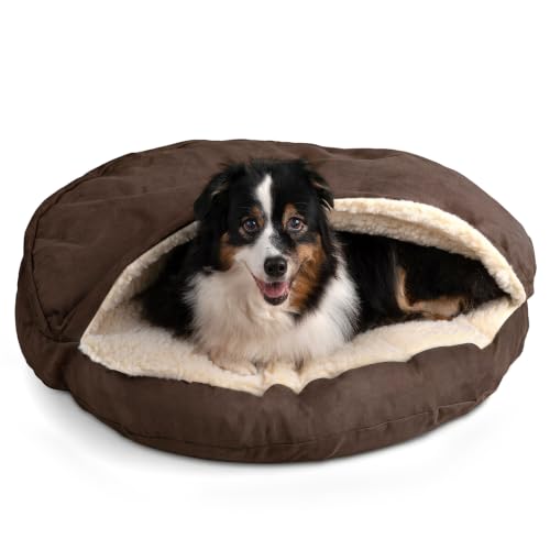 Cozy Cave Dog Bed (35.0"L x 35.0"W x 8.0"Th / Hot Fudge)