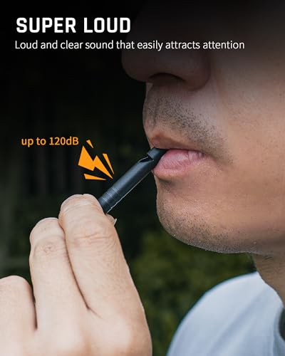 Titanium Emergency Whistle (Black-2PCS)
