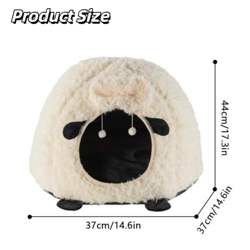 Lamb Shape Cat House Sheep Shape Cat Cave Bed Semi (Sheep / Onesize)