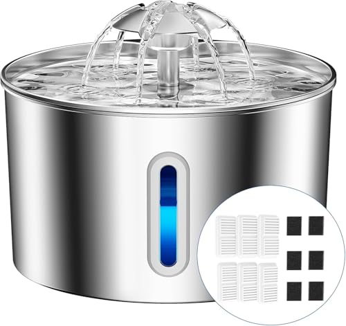 Cat Water Fountain Stainless Steel (2.2L+6 Filters)