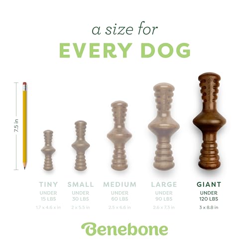 Zaggler Dog Chew Toy for Aggressive Chewers (REAL Bacon / Giant)