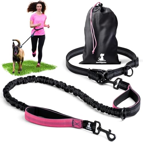 Hands Free Dog Leash (Pink / 1 dog M/L)