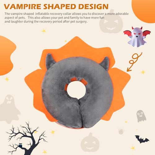 Inflatable Recovery Dog Collar (Grey Demon / Medium + (Neck:11''-13''))