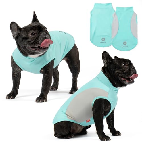 2Pack Dog Cooling Shirt with UPF 50+ UV Protection (Medium (7-11lbs) / Blue)