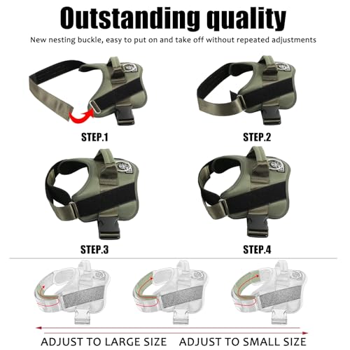 Dog Harness No (Medium (Pack of 1) / TacticalGreen)