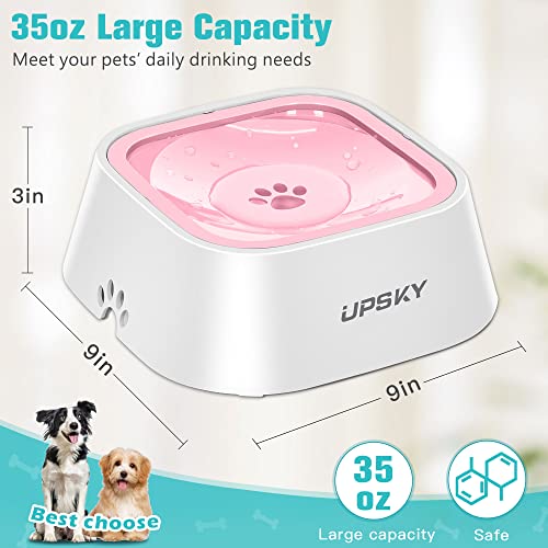 35oz No Spill Pet Water Bowl (Pink)