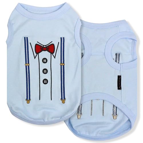 Dog Shirt 100% Cotton Bow Tie Shirts for Large Dogs (XL)