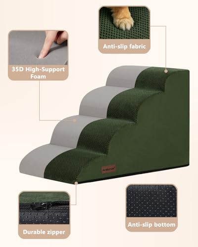 Dog Steps for Bed or Couch (Green)