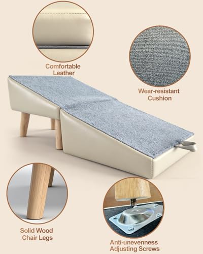 Dog Ramp for Couch Sofa&Low Bed (Grey / 13.5" H)