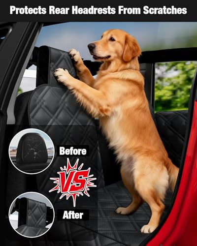 Dog Car Seat Cover for Back Seat Compatible with 2020 (Tesla Dog Car Seat - Hard Bottom)