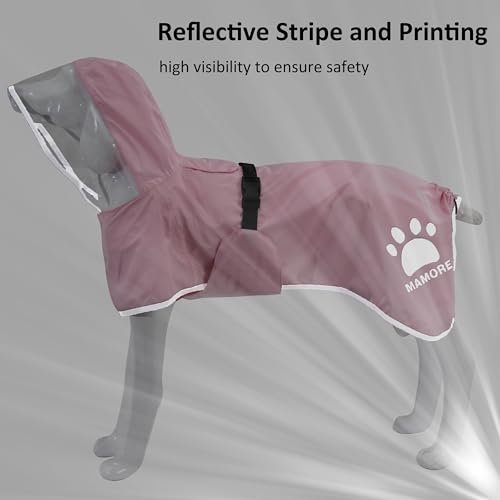Dog Raincoat Waterproof (Pink / 3X-Large(77-94lb))