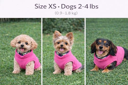 Dog Fleece Vest Sweater with Leash Ring (XS (2-4lbs) / Pink)