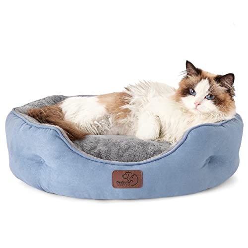 Small Dog Bed Washable (20"L x 19"W x 6"Th / Frost Blue)