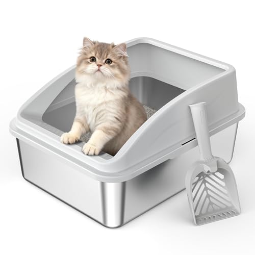 Stainless Steel Litter Box (Silver Grey / Small)